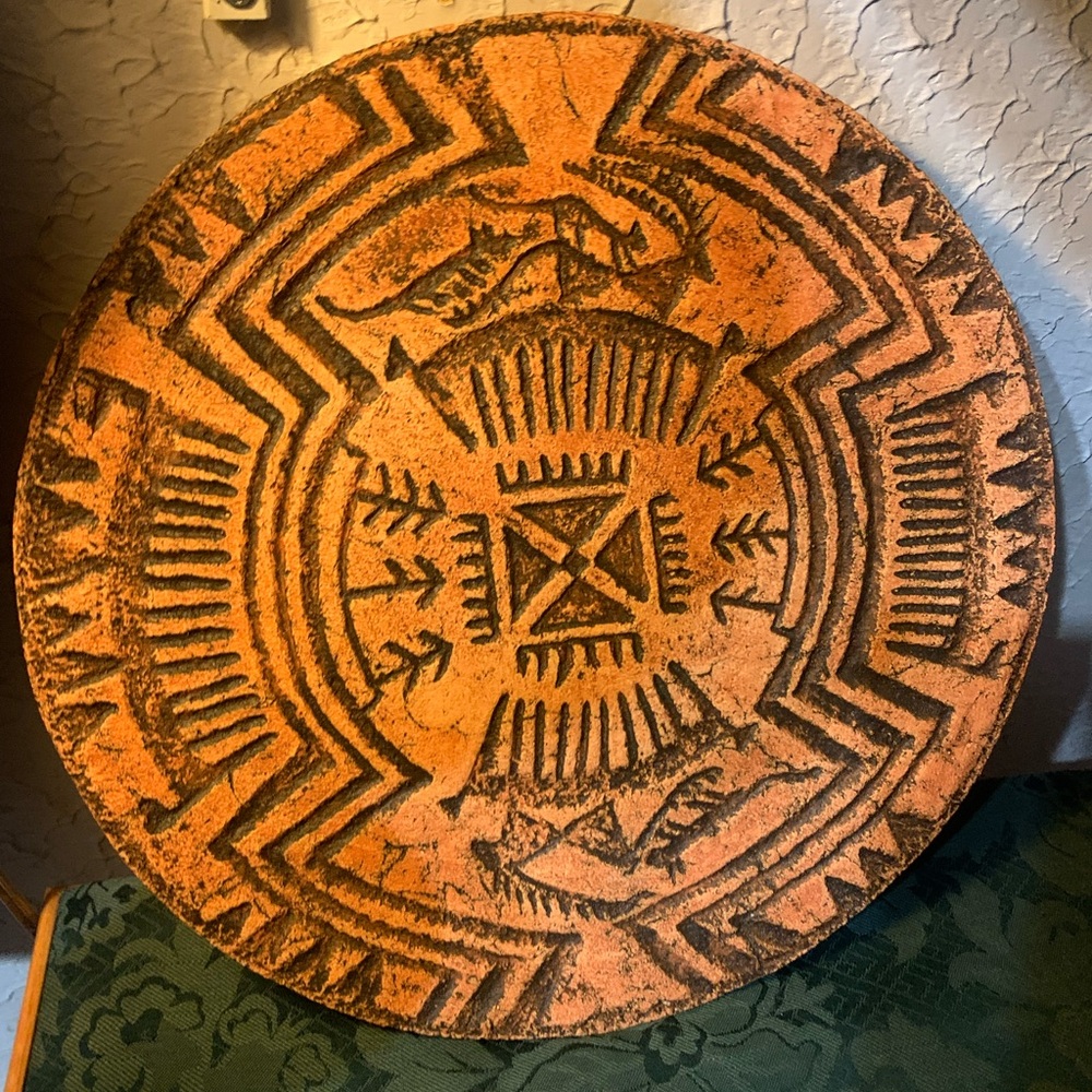 Earthy Geometric Pattern Plate